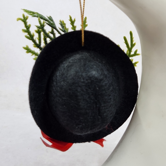 Two Vintage Decorated Top Hat Ornaments Vtg Handmade - Picture 5 of 12